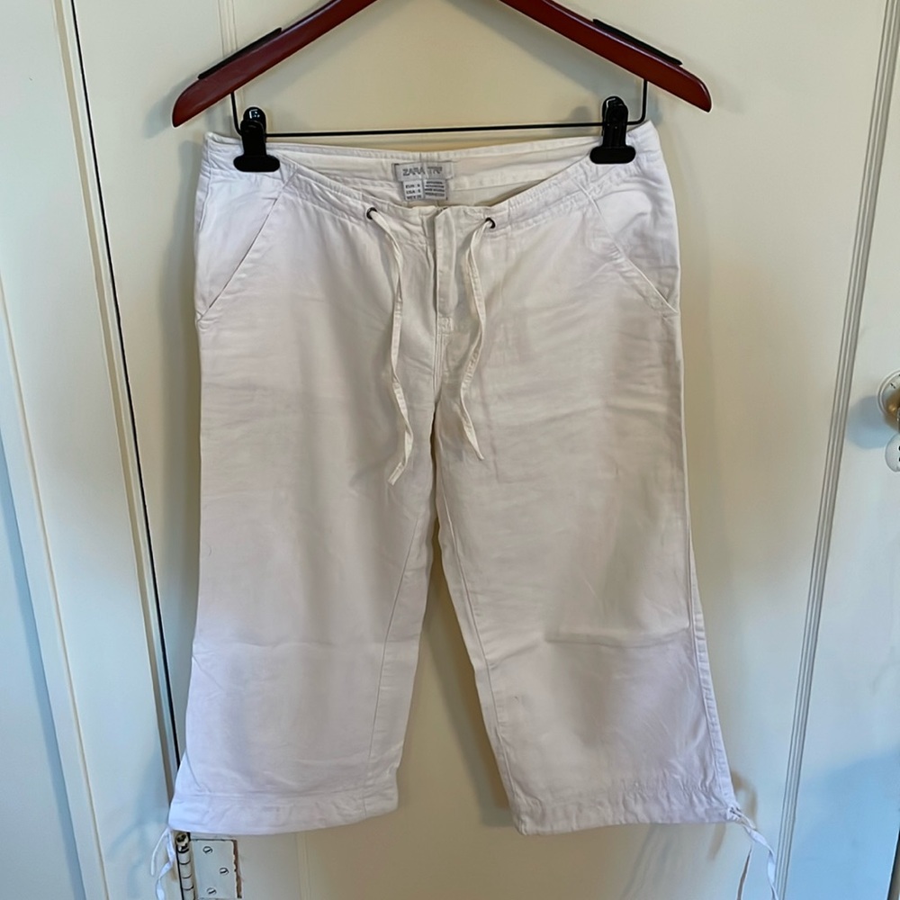 Zara Linen/cotton Capris (sz: s)
